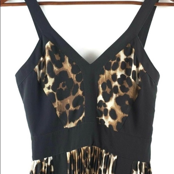 Bebe Pleated Leopard 🐆 print Midi Cheetah Dress - Picture 3 of 7